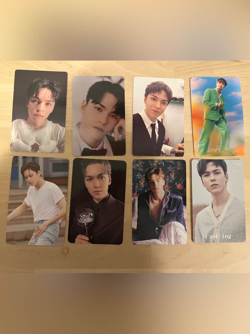 Set of 8 OFFICIAL Vernon of Seventeen Photocards (Set #1)! Chwe Hansol